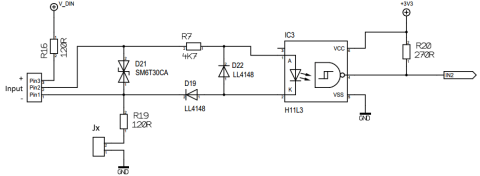 Andino X2 - digital input schematics