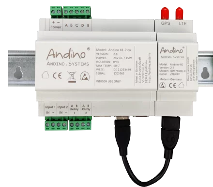 Andino X1 Pico - Raspberry Pi and LTE Modem on DIN Rail